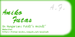 aniko futas business card